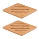 thumbnail image 3 of 2pcs Heat Insulation Pad Thicken Antiscalding Placemat Nonslip Pan Bowl Table Mat for Home (Square Small Size), 3 of 4