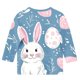 thumbnail image 4 of Blusas y camisas de cuello redondo y manga larga para niños, blusas/camisas de poliéster con estampado de corazones, mangas 3/4 y cuello redondo, elegantes e informales., 4 of 5