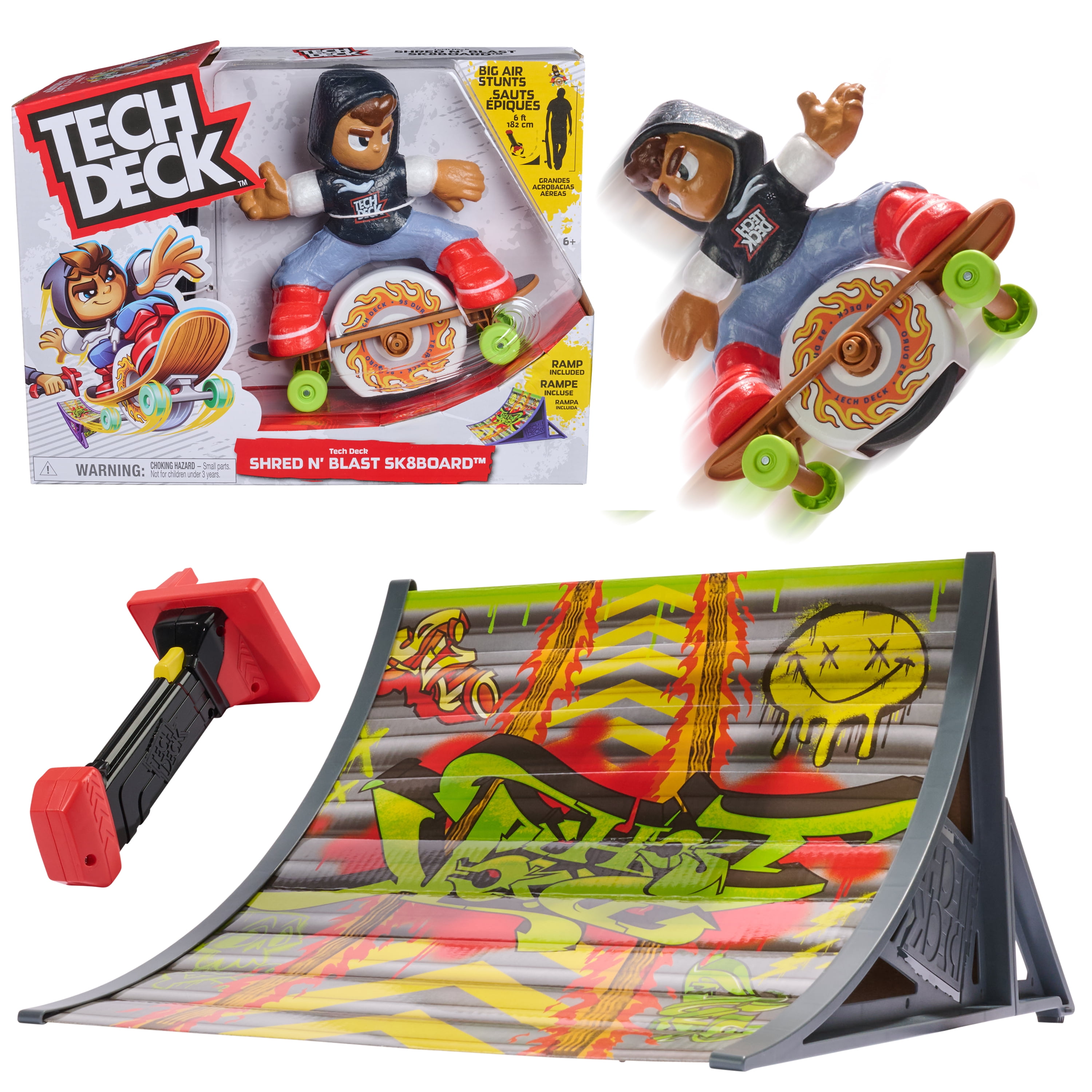 Tech Deck Shred N' Blast Motorized Skateboard Toy, for Ages 6 and up