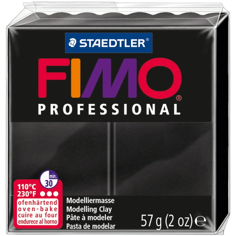 FIMO Soft Serie Polymer Clay, Black, Nr. 9, 57g 2oz, Oven-hardening Polymer  Modeling Clay, Basic Fimo Soft Colors by STAEDTLER 