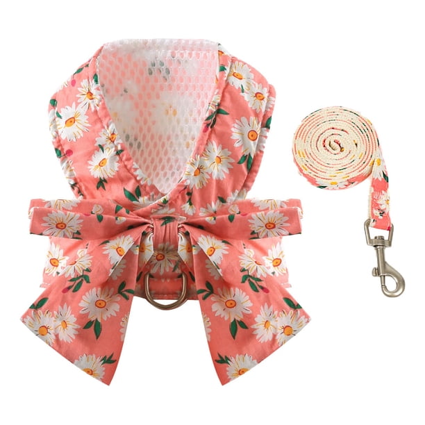 Pechera Arnés Para Perro Pequeño,correa Y Diseño De Mariposa
