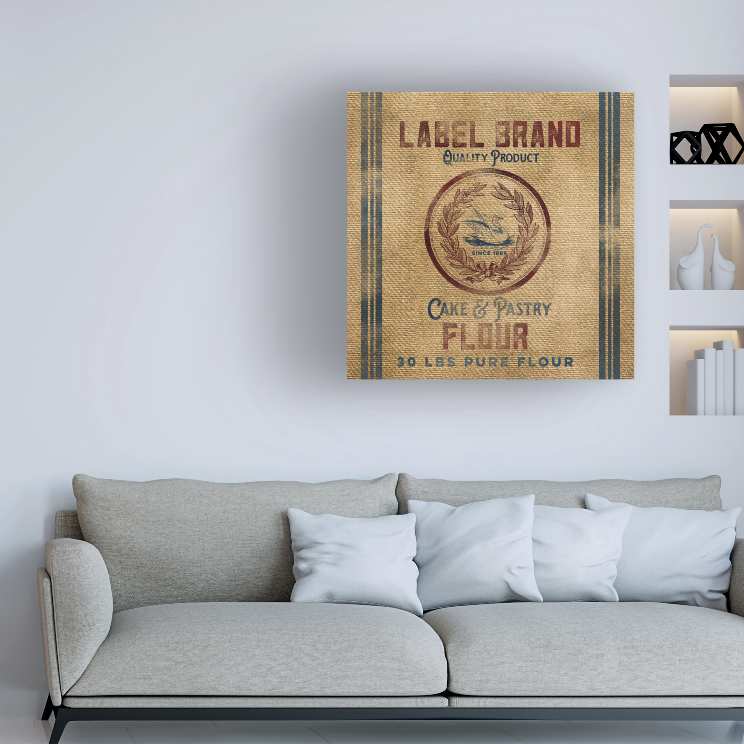 Trademark Fine Art 'Cake Flour Burlap Bag' Canvas Art by Marcee Duggar