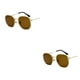 thumbnail image 3 of Minnieouse Gafas de sol hexagonales de PC, gafas de sol poligonales con montura pequeña, lentes polarizadas, materiales cómodos Unisex, escamas hojuelas de té dorado C5 2Conjunto, 3 of 6