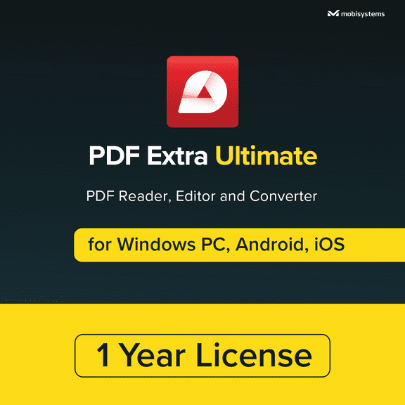 PDF Extra Ultimate - Create, Edit, Convert, Combine & Sign PDFs | 1 Windows PC & 2 Mobiles | Yearly License