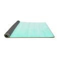 thumbnail image 2 of Ahgly Company Indoor Square Solid Turquoise Blue Modern Area Rugs, 5' Square, 2 of 4