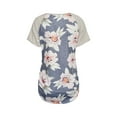 thumbnail image 3 of FASHIONWT Short Sleeve Floral T-Shirts For Women Maternity Tunic Pregnancy Tops, 3 of 6