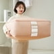 thumbnail image 1 of Bolsa Organizadora para Ropa de Gran Capacidad | Asa Reforzada, Tela Gruesa | Cesto Plegable con Cierre Resistente y Ventana Transparente | Para Edredones, Mantas, Ropa de Cama, Chaquetas | Rosa o, 1 of 7