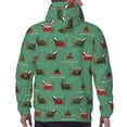 thumbnail image 7 of Uemuo Christmas Dachshund Pattern Men's Hoodie - Casual Pullover Hoodie with Kangaroo Pocket, Stylish Hooded Sweatshirt for Everyday Wear-XX-Large, 7 of 7