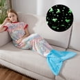 thumbnail image 2 of Manta COSUSKET con forma de cola de sirena que brilla en la oscuridad para niños, 2 of 8