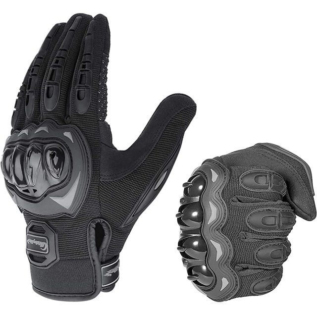 Guantes de moto hombre mujer niños, guantes de moto transpirables con pantalla táctil, guantes deportivos para motociclismo, camping, scooters y otros deportes JFHHH pequeña