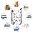 thumbnail image 6 of Balery Alpacas and Hearts Round Laundry Basket with Handles Waterproof Freestanding Laundry Hamper for Clothes Toys in the Dorm and Family-Medium, 6 of 8