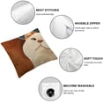 thumbnail image 6 of Dark Orange Decorative Velvet Throw Pillow Cover with Cloth Texture Patchwork Cushion Case Modern Pillowcase for Sofa Couch Bedroom Living Room Home Decor, 6 of 7
