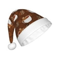 thumbnail image 2 of Fuzoiu Sloths Need More Coffee Print Santa Hat Christmas Hat for Adults,Santa Hats with Pompom, Unisex Xmas Holiday Hat for Christmas New Year Festive Party Supplies, 2 of 6