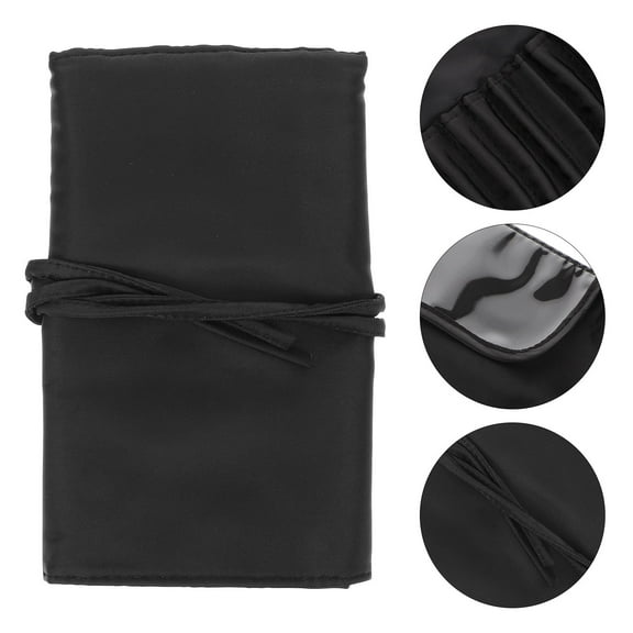LULULION Makeup Brush Storage Bag Makeup Organizer for Beginners Black 1Set
