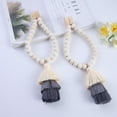 thumbnail image 5 of Farmhouse Curtain Tiebacks - 2 Pack Farmhouse Curtain Holdbacks, Curtain Holder Hooks for Drapes, Beaded Rustic Curtain Tie Backs, Drapery Pull Backs, Boho Farmhouse Wall Decor, 16 inch,  Gray, 5 of 5