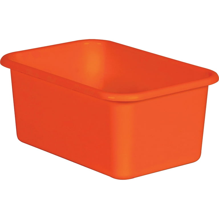 Teacher Created Resources Plastic Storage Bin Small 7.75 x 11.38 x 5  Orange Pack of 6 in 2023