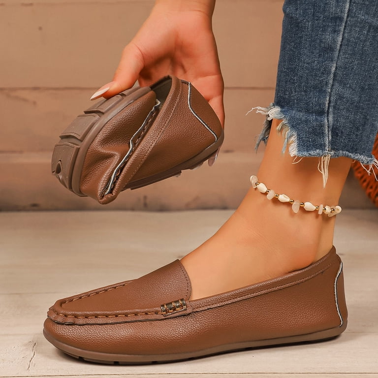 women's brown dress shoes for work Hlysgo Comfortable Lightweight Penny Loafers Slip-Ons Cute Business Casual Office Flats Everyday Walking Shoes Driving Size:10 USA Add these essential slip Bridesmaid Dresses | SHEIN AU: Stock Priority Dec 2025