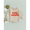 thumbnail image 2 of Bagilaanoe Newborn Baby Boy Girl Clothes Romper Sweatshirt Long Sleeve Bodysuits Letter Embroidery Pullover 3M 6M 12M 18M Infant Casual Tee Tops, 2 of 8