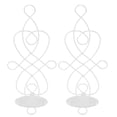 thumbnail image 2 of Candelabro de Pared de Hierro para Velas, 2 Juegos de portavelas Plegable Resistente a la deformación, Innovador portavelas de Pared para Dormitorio, Comedor(Blanco), 2 of 14