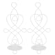 thumbnail image 2 of 2 juegos de candelabros de pared de hierro, plegables, resistentes a la deformación, innovadores portavelas de pared para dormitorio, comedor, blanco, 2 of 5