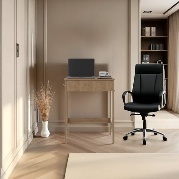 Lebam Desk, Modern Home Office Desk with Drawer for Living Room
