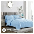 thumbnail image 5 of saney Comforter Set, Medium Weight - Down Alternative - Ultra Soft Microfiber - Full/Queen Size 3 Pieces Set with 1 Comforter and 2 Pillow Shams (Full/Queen, Light Blue), 5 of 7