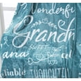 thumbnail image 3 of Wonderful Grandma Throw Blanket | Best Grandma Gifts | Wrap Your Grandmother with Love and Inspirational Words | Comfort Grandma Blanket Mothers Day Birthday Gifts for Grandma (Teal, Flannel), 3 of 6