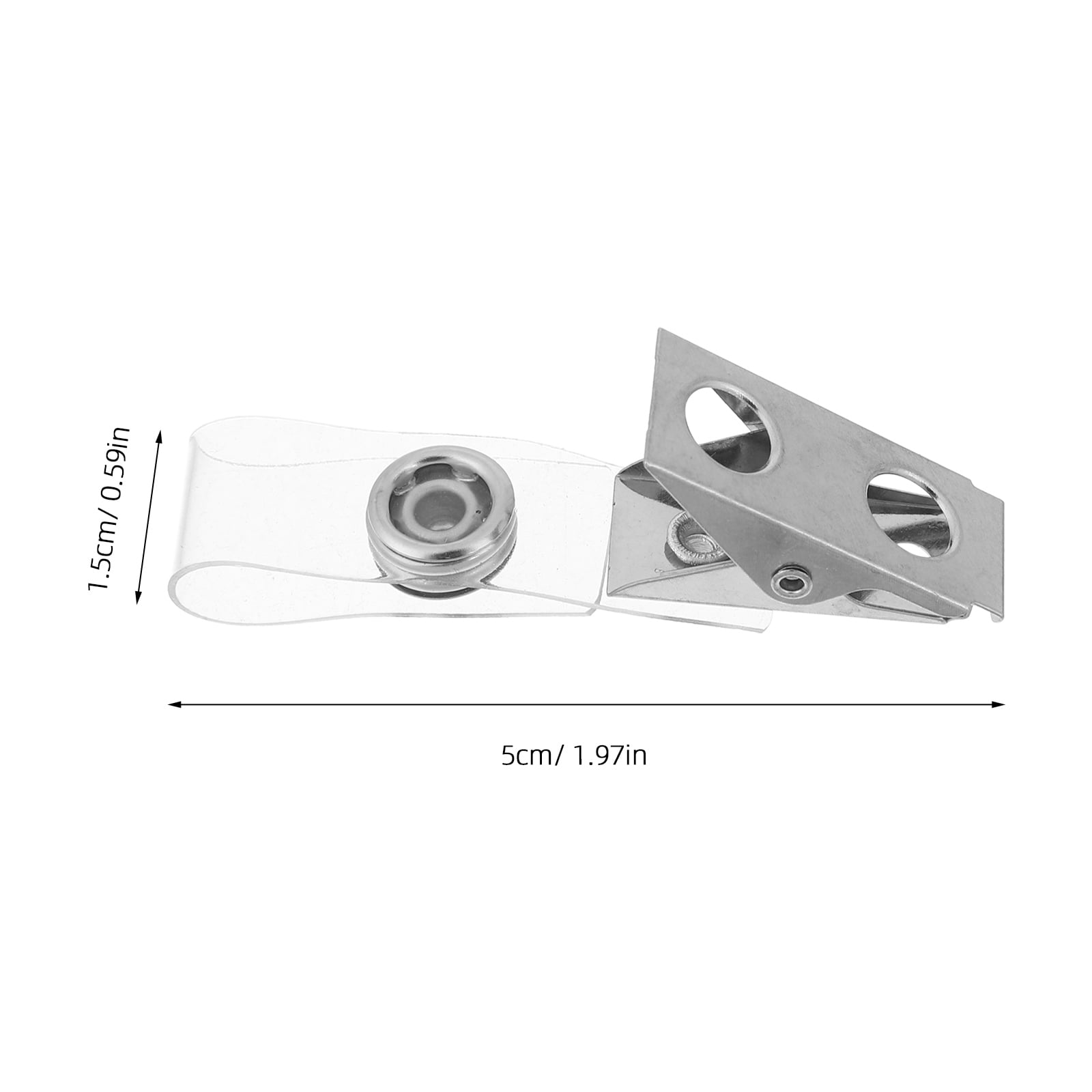 TABLZONE 120Pcs Vertical Badge Holders with Plastic and Metal Clips for Secure Office and Event Use