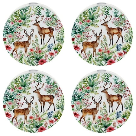 

YZUOUZY Lamp for Bedroom Nightlight a Set of 4 Deer Mom Deers Wood Deer Baby