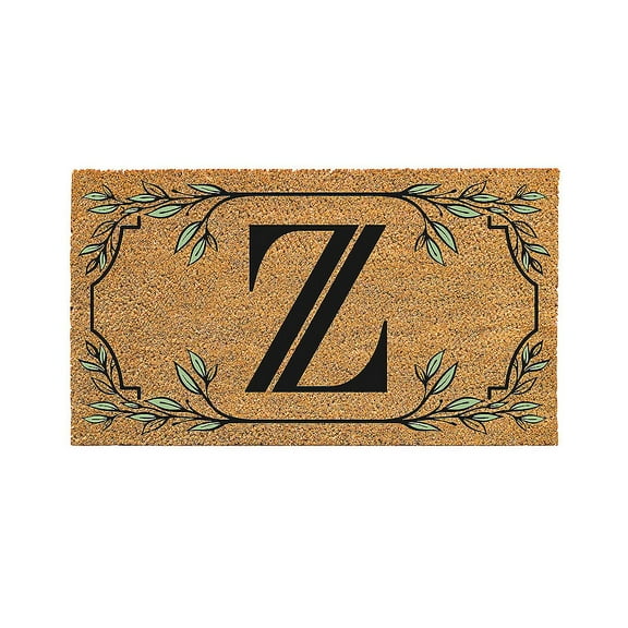 28" x 16" Monogram Coir Mat, Letter  "Z"