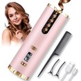 thumbnail image 1 of Cordless Curling Iron, Automatic Wireless Hair Curler Set with LCD Display Adjustable Temperature & Timer, Portable Rechargeable Rotating Curling Wand Fast Heating for Long Hair Styling, 1 of 7