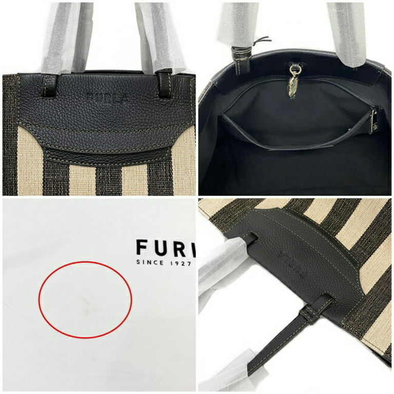 Authenticated Used Furla Tote Bag Beige Black XB00510 BX0635