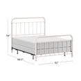 thumbnail image 3 of Hillsdale Furniture Kirkwood Classic Metal Queen Bed with Frame, Soft White, 3 of 14