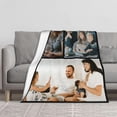 thumbnail image 4 of Custom Blanket with Picture, Customized Name Blankets with Text Photo Collages for Birthday Christmas Anniversary, Personalized Gifts Throw Blanket for Baby/Dad/Mom/Boyfriend, 60"x50", 4 of 6