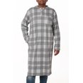 thumbnail image 1 of Men's Adaptive Open Back Grey Check Gown, 1 of 6