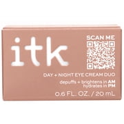ITK Skincare Day and Night Eye Cream Duo, Under Eye Brightening and Ceramides, 0.6 oz
