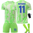 thumbnail image 1 of 2526 Football Home and Away Number 11 RAPHIMHA Green Replica Sports Ball, 1 of 2