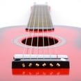 thumbnail image 6 of 23" Acoustic Guitar Pick Strings Beginner Guitar Starter Kit with Strings & Pick for Kids Adult, Red, 6 of 8
