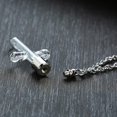 thumbnail image 3 of Stainless Steel Glass Container Tube Urn Keepsake Cremation Ashes Memorial Pendant Necklace For Men Womenurn Necklace Can Be Opened Stainless Steel Ne, 3 of 4