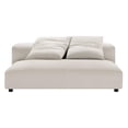 thumbnail image 2 of Maklaine Contemporary Armless Loveseat and Ottoman Set in Salt, 2 of 10