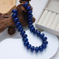 thumbnail image 5 of NICKSUN Vibrant Dopamine Color Resin Beaded Choker Necklace, Smooth Flat Round Disc Collarbone Statement Necklace, Minimalist Summer Vacation Stackable Jewelry, 5 of 7