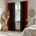 thumbnail image 7 of Abstract Ombre Curtains 84 inches Length for Living Room,Red and Black Light Filtering Window Curtain Rod Pocket Gradient Vintage Window Drapes for Bedroom Red Curtains,2 Panels,52 inches Wide, 7 of 7