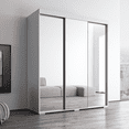 thumbnail image 3 of Aria 3 Door 71", White Body with All Mirror Fronts, 3 of 5