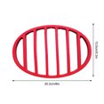 thumbnail image 1 of Grille en Silicone Rouge Ovale pour Dinde, Tapis d'Isolation pour Ustensiles de Cuisine Crock, Grille de Rôtissage, Outil de Cuisson, Autocuiseur Crock Pots, 1 of 9