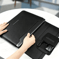 thumbnail image 3 of 11-12 Inch Universal Laptop Sleeve Case with Adjustable Stand - Leather Protective Cover, Magnetic Closure, Portable Computer Bag for 11-12 Inch Laptops, 3 of 8
