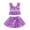 Purple, variant on Girls Two Piece Swimsuit Off Shoulder Ruffle Bikini Bathing Suit Princess Swimwear