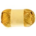 thumbnail image 5 of T-Shirt Yarn Metal Crochet Yarn for Bags Basket DIY Craft Glossy Yarn Shiny Cloth Knitting Yarn Apply Crocheting Handmade Projects 100 Grams/Roll Gold Yellow, 5 of 9