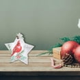 thumbnail image 3 of Wooden Star Table Top With Cardinal Christmas Blessings, 3 of 3