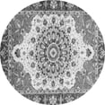 thumbnail image 1 of Ahgly Company Indoor Round Abstract Gray Modern Area Rugs, 4' Round, 1 of 4