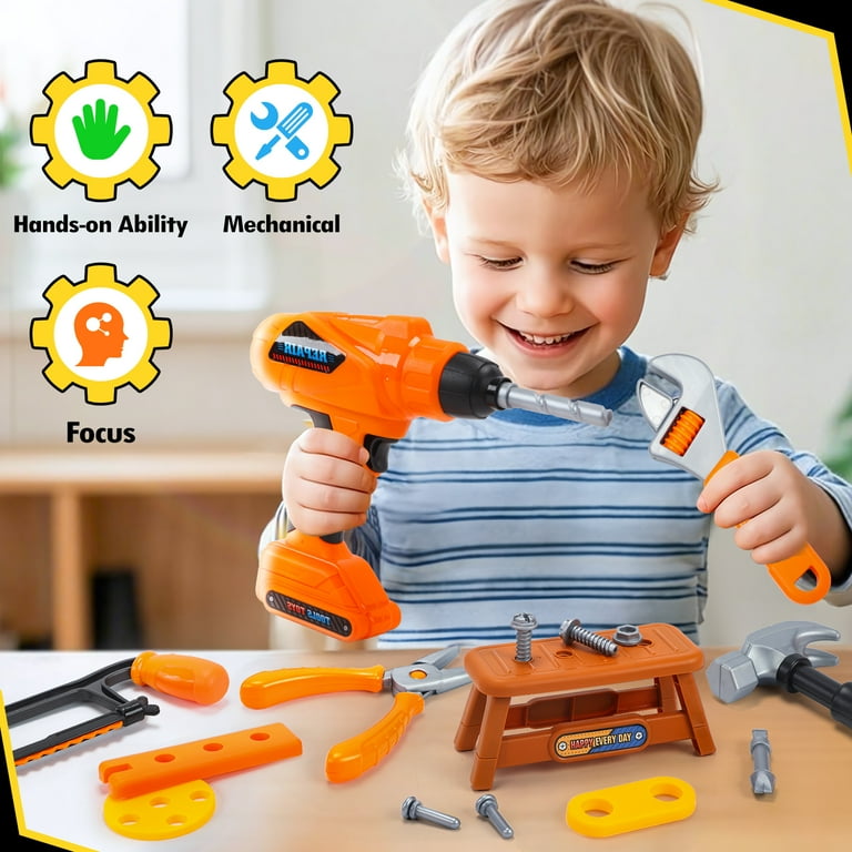 JoyStone 42-Piece Kids Tool Set with Toolbox and Drill photo 3